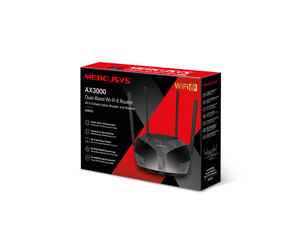 Рутер Mercusys MR80X AX3000 10