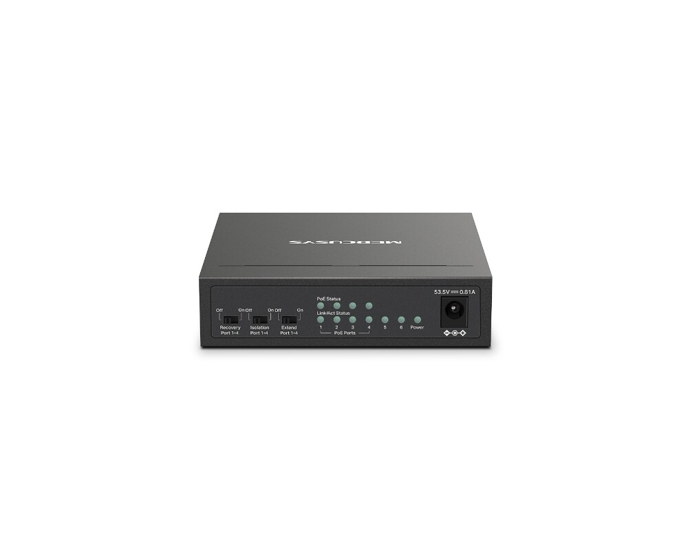 Switch (Комутатор) Mercusys MS106LP 10/100 Mbps със 4 PoE+ порта 3