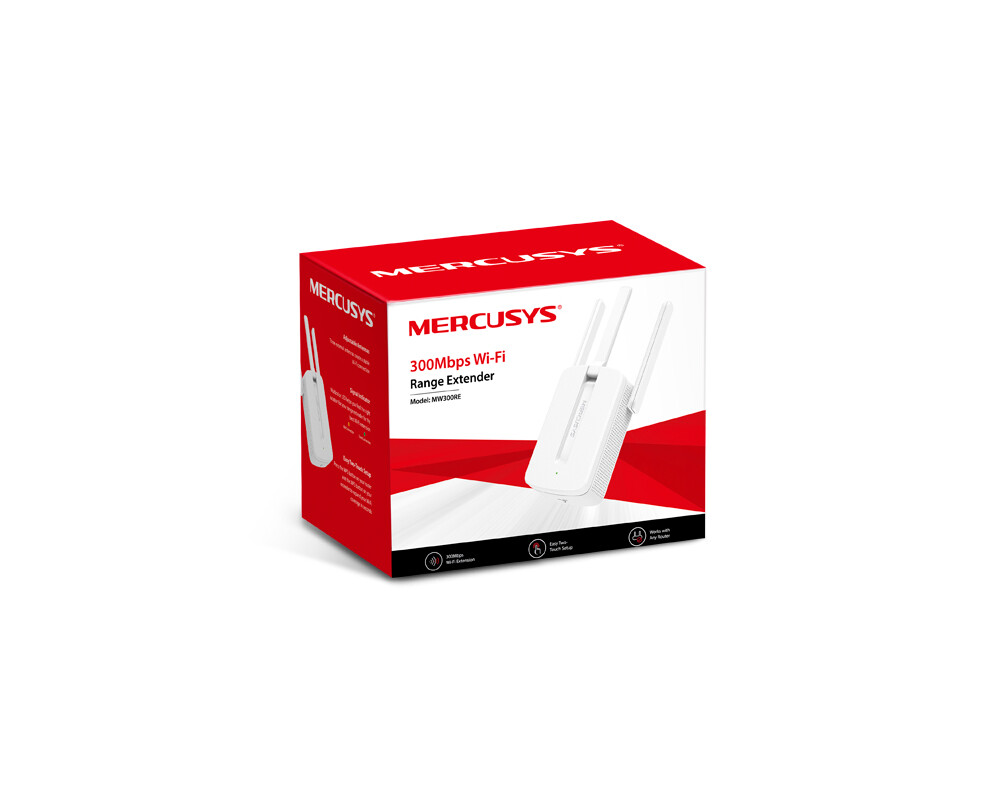 Безжичен усилвател Mercusys MW300RE 300 Mbps Wi-Fi 2
