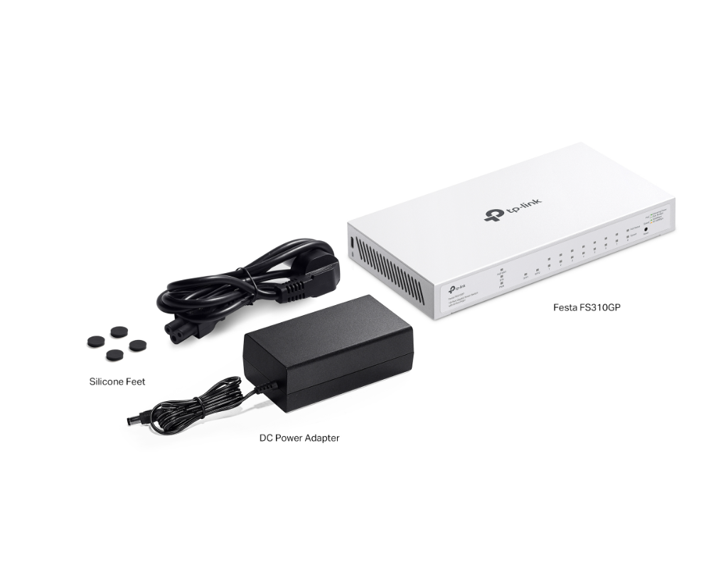 Switch (Комутатор) TP Link Festa FS310GP 10-портов Gigabit Smart Switch с 8-портов PoE+ 6