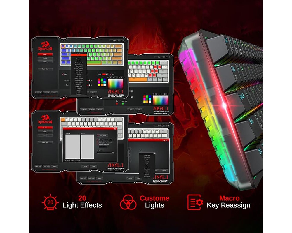 Клавиатура Redragon Akali K642-RGB 6