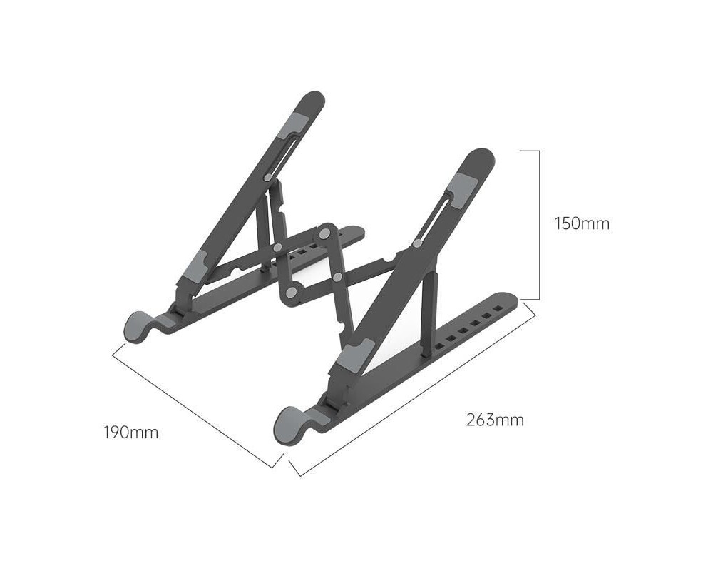 Охлаждаща подложка Поставка Orico PFB-A23 алуминиева сгъваема черна 3