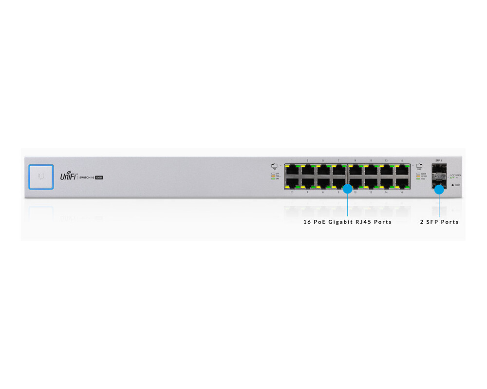 Switch (Комутатор) Ubiquiti UniFi Switch UBNT US-16-150W с 16 Gigabit порта 2