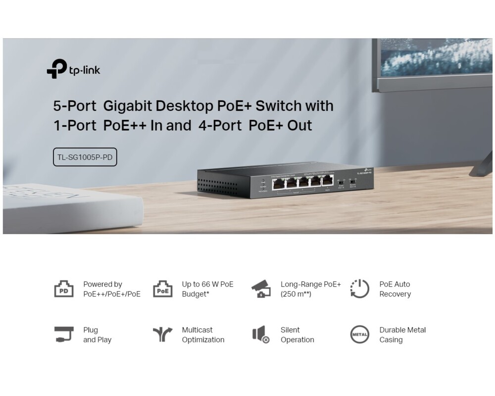 Switch (Комутатор) TP-Link TL-SG1005P-PD 7