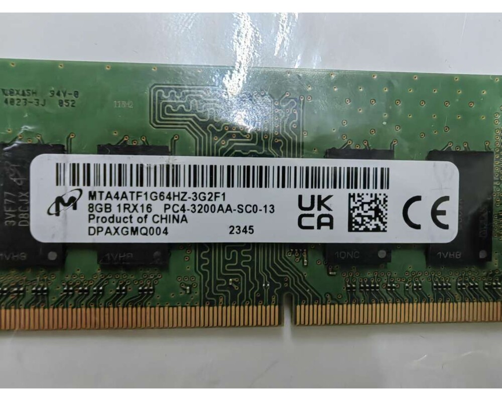 Памет Micron MTA4ATF1G64HZ-3G2F1 DDR4 8GB 1600 MHz, PC4-3200, 260-Pin SDRAM SO-DIMM 2