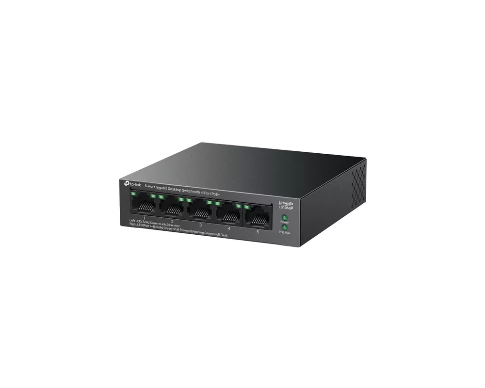 Switch (Комутатор) TP-Link LS105GP с 4-порта PoE+ 2