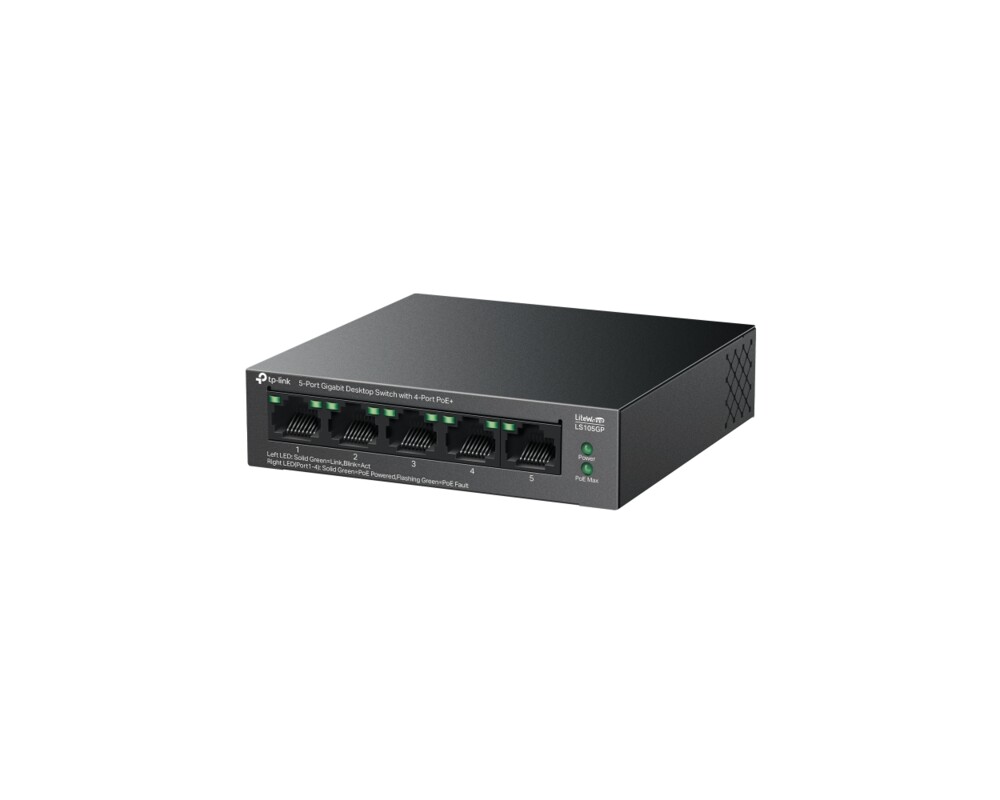 Switch (Комутатор) TP-Link LS105GP с 4-порта PoE+ 3