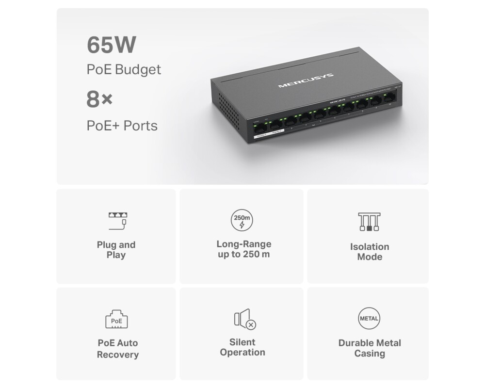 Switch (Комутатор) Mercusys MS110P 22