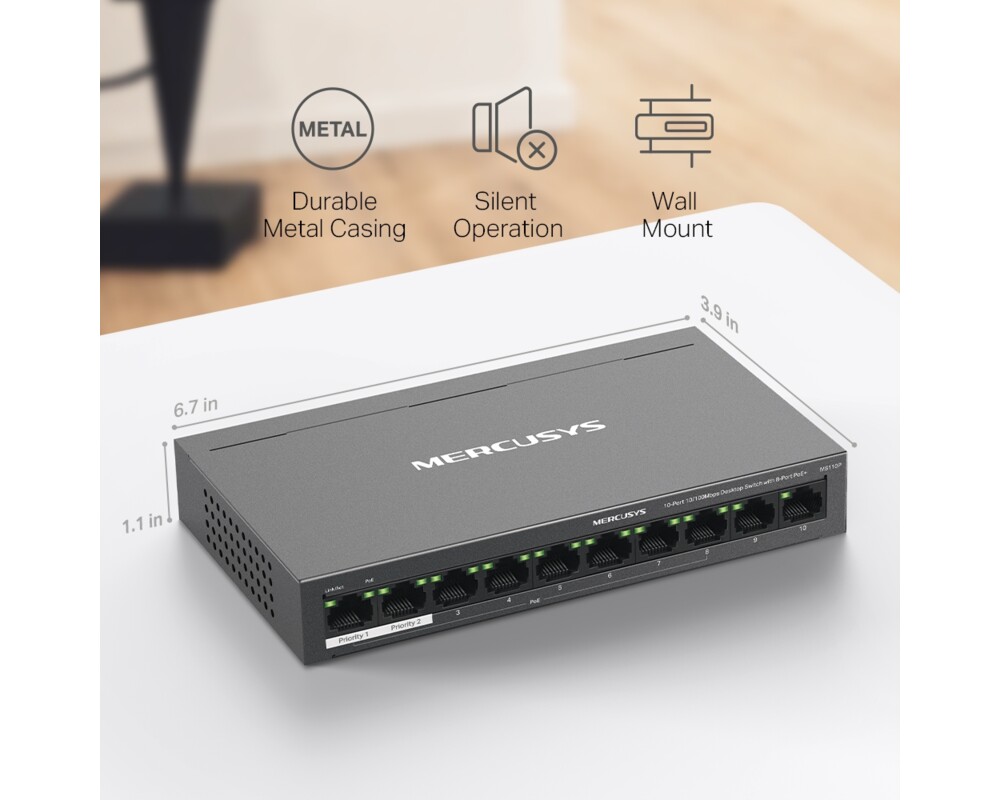 Switch (Комутатор) Mercusys MS110P 20
