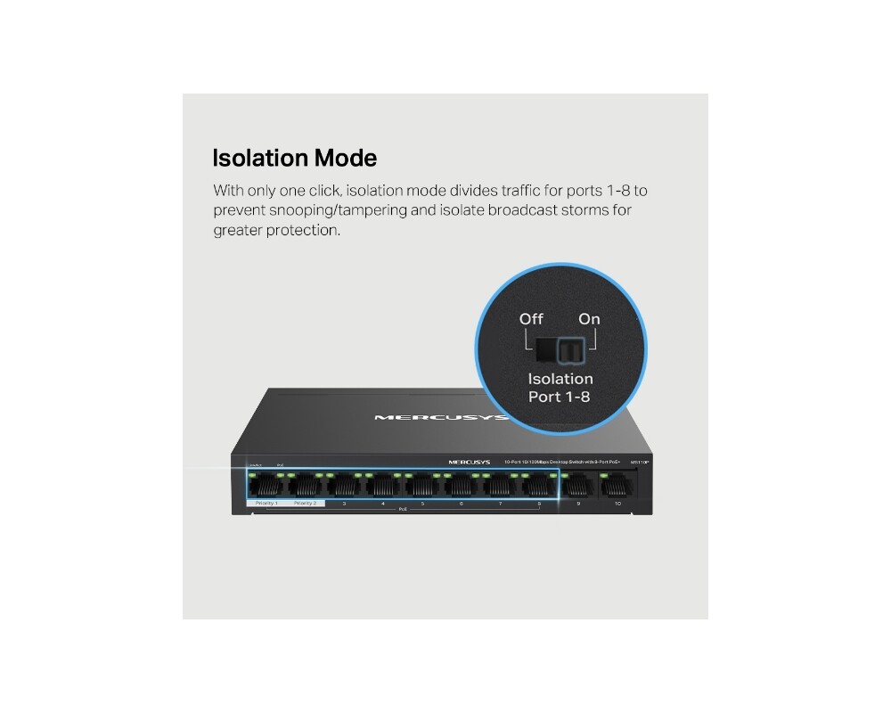 Switch (Комутатор) Mercusys MS110P 7