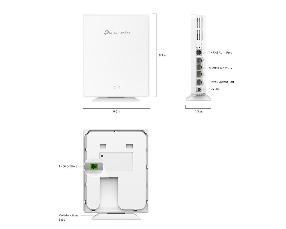 Access point (Точка за достъп) TP-Link Omada EAP610GP-Desktop GPON AX1800 9