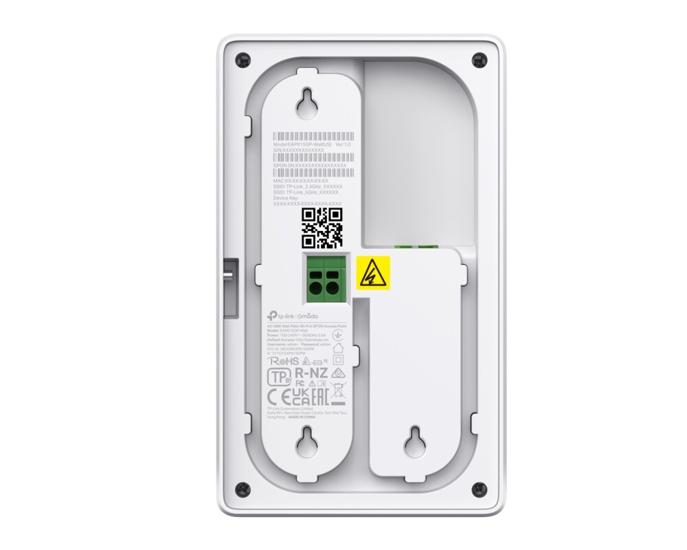 Access point (Точка за достъп) TP-Link Omada EAP615GP-Wall GPON WiFi 6 AX1800 5