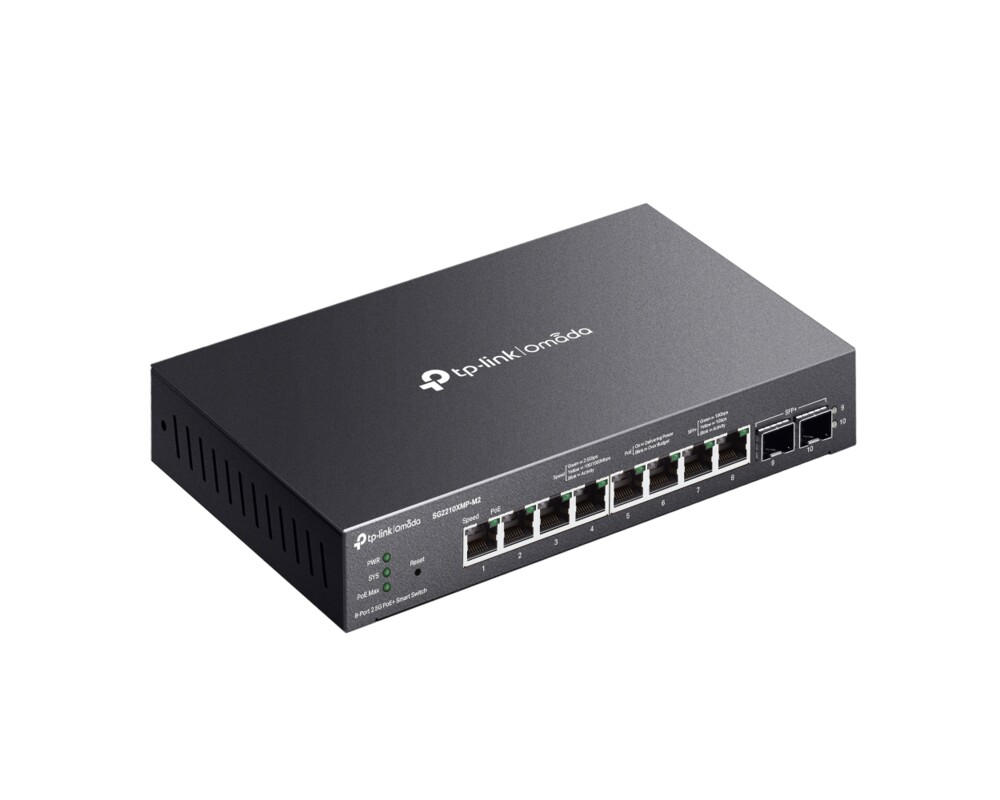 Switch (Комутатор) TP-Link Omada SG2210XMP-M2 с 8-портов PoE+ 3