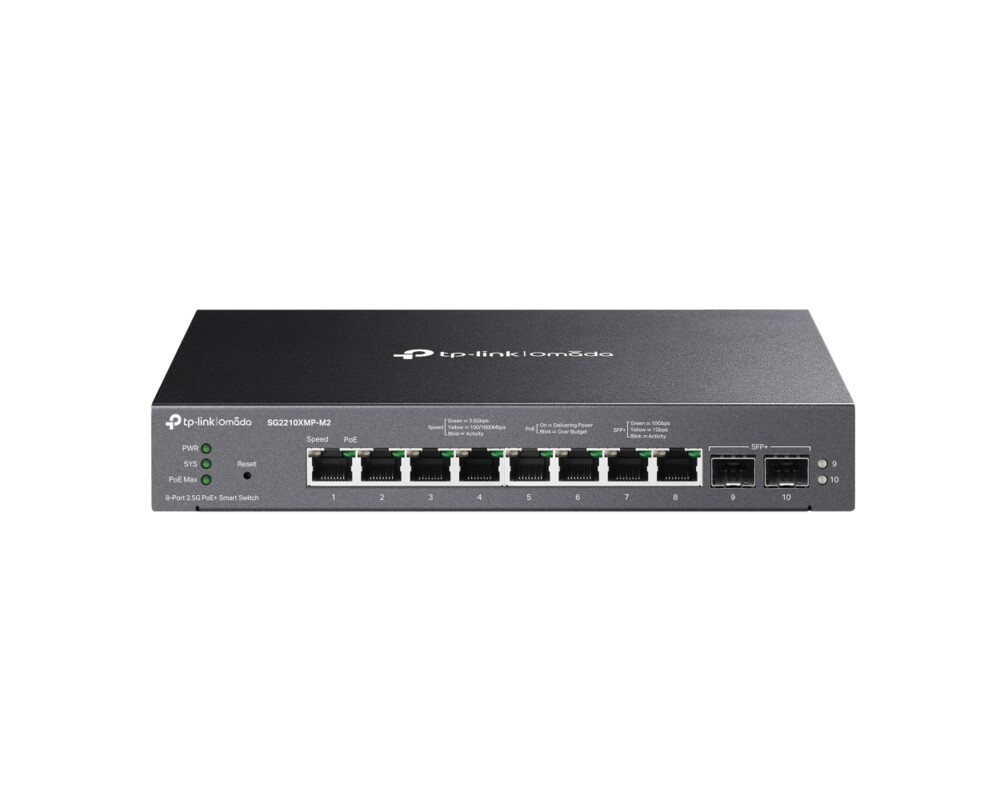 Switch (Комутатор) TP-Link Omada SG2210XMP-M2 с 8-портов PoE+ 2
