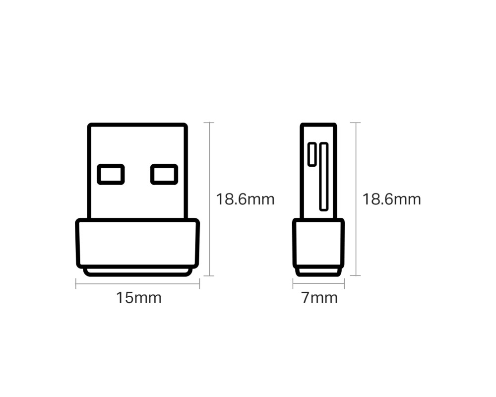 Мрежова карта Безжичен USB адаптер TP-LINK Archer T2U Nano AC600 6