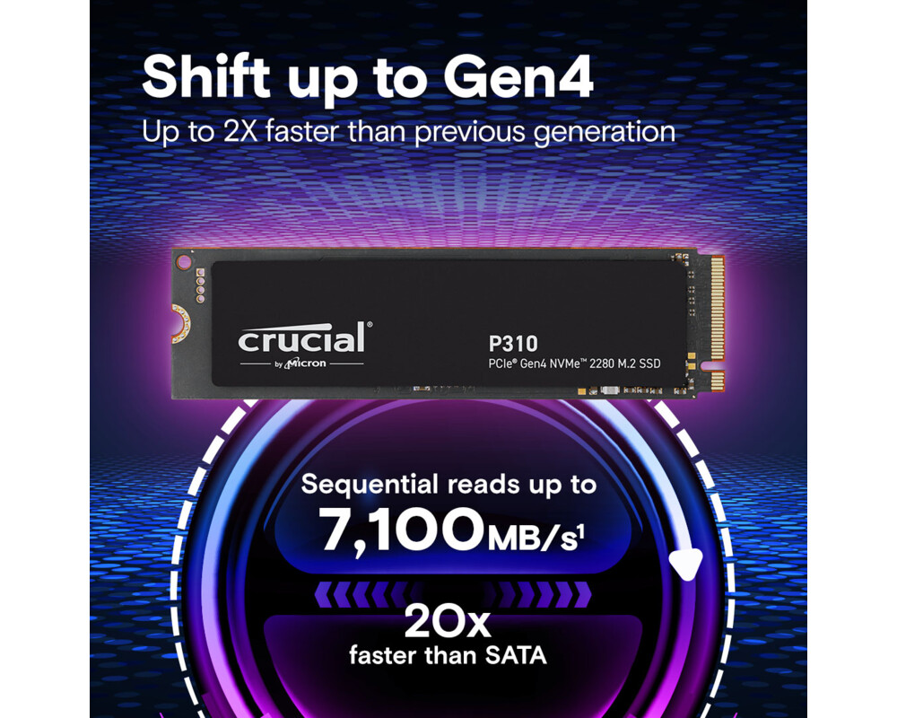SSD Crucial P310 500GB PCIe Gen4 NVMe M.2 SS... 4