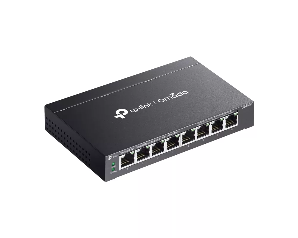 Switch (Комутатор) TP-Link Omada DS108GP 8-портов PoE+ 4