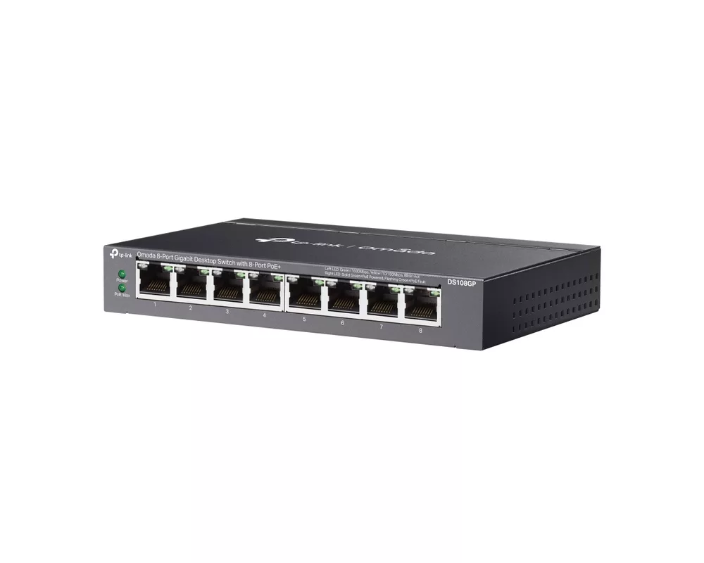 Switch (Комутатор) TP-Link Omada DS108GP 8-портов PoE+ 3