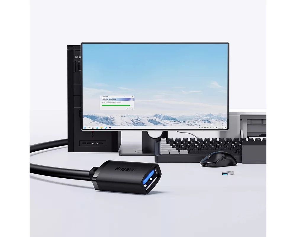 Кабел Baseus  AirJoy Series USB 3.0 мъжки към женски 5м B00631103111-05 - черен 15
