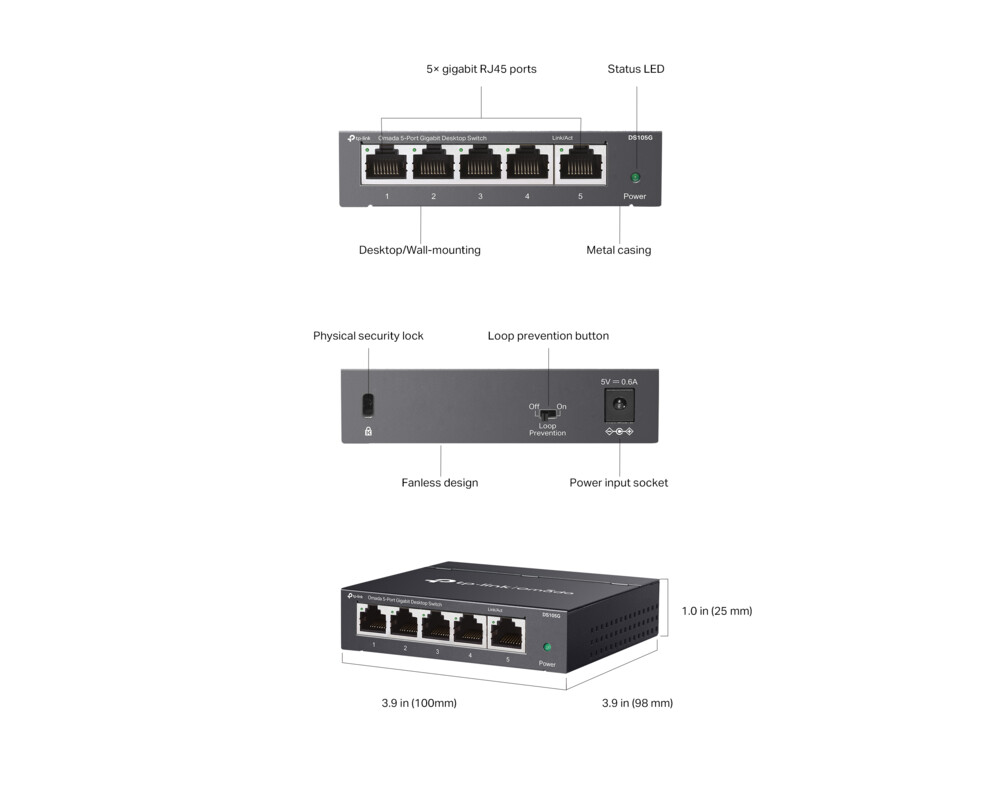 Switch (Комутатор) TP-Link DS105G 10