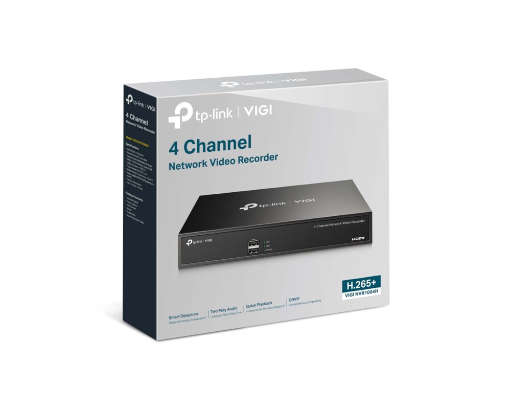 NVR - Цифрово записващо у-во TP-Link VIGI NVR1004H 4
