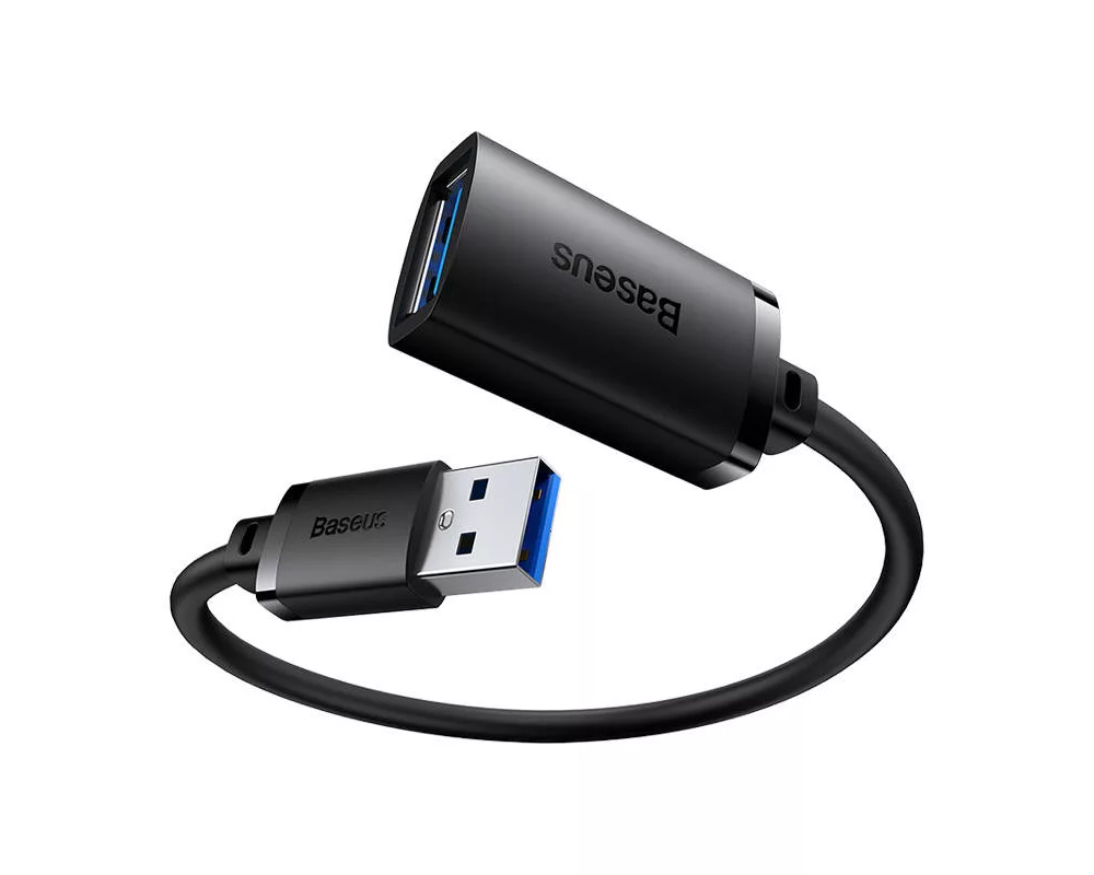 Кабел Baseus  AirJoy Series USB 3.0 мъжки към женски 2м B00631103111-03 - черен 3