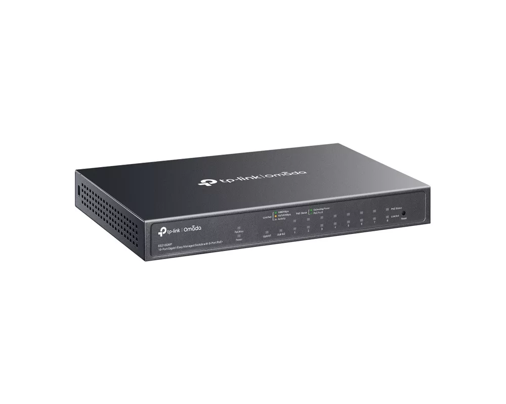 Switch (Комутатор) TP-Link Omada ES210GMP Gigabit Easy Managed Switch с 8 PoE+ порта 3
