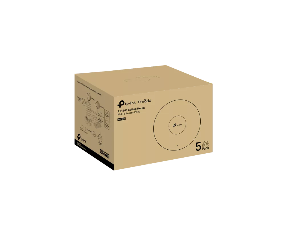 Access point (Точка за достъп) TP-Link Omada EAP613(5-pack) AX1800 Ceiling Mount WiFi 6 2