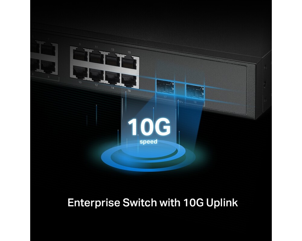 Switch (Комутатор) TP-Link Omada SG3218XP-M2 2.5G и 2-порта 10GE SFP+ L2+ управляем с 8-порта PoE+ 6