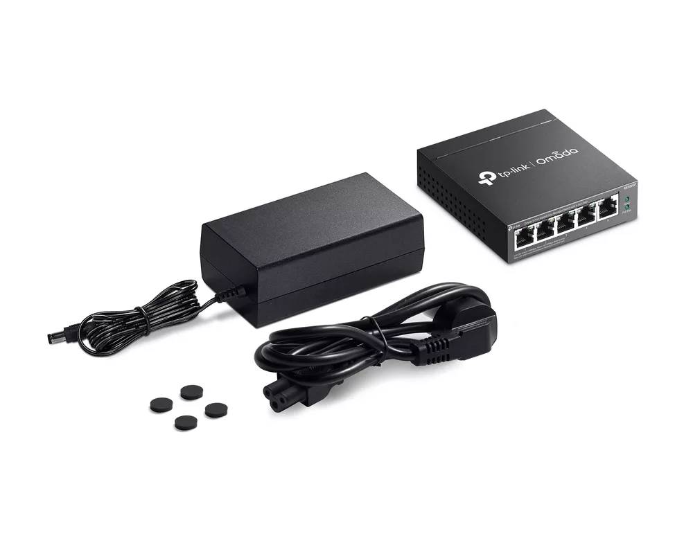 Switch (Комутатор) TP-Link Omada ES205GP с 4-порта PoE+ 10