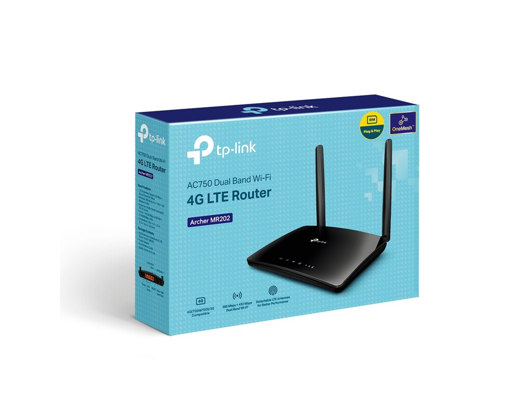 Рутер TP-Link Archer MR202 4G LTE AC750 2-лентов 9