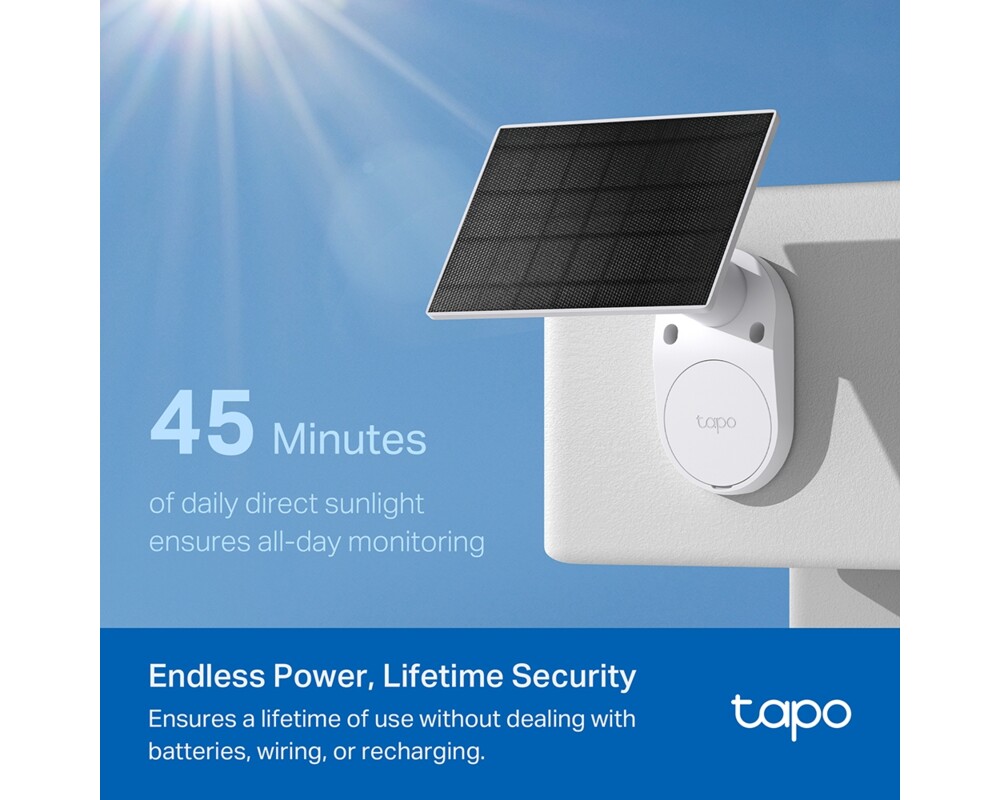 Цифрова IP камера Комплект интелигентна безжична охранителна камера със слънчев панел TP-Link Tapo TC82 KIT 12