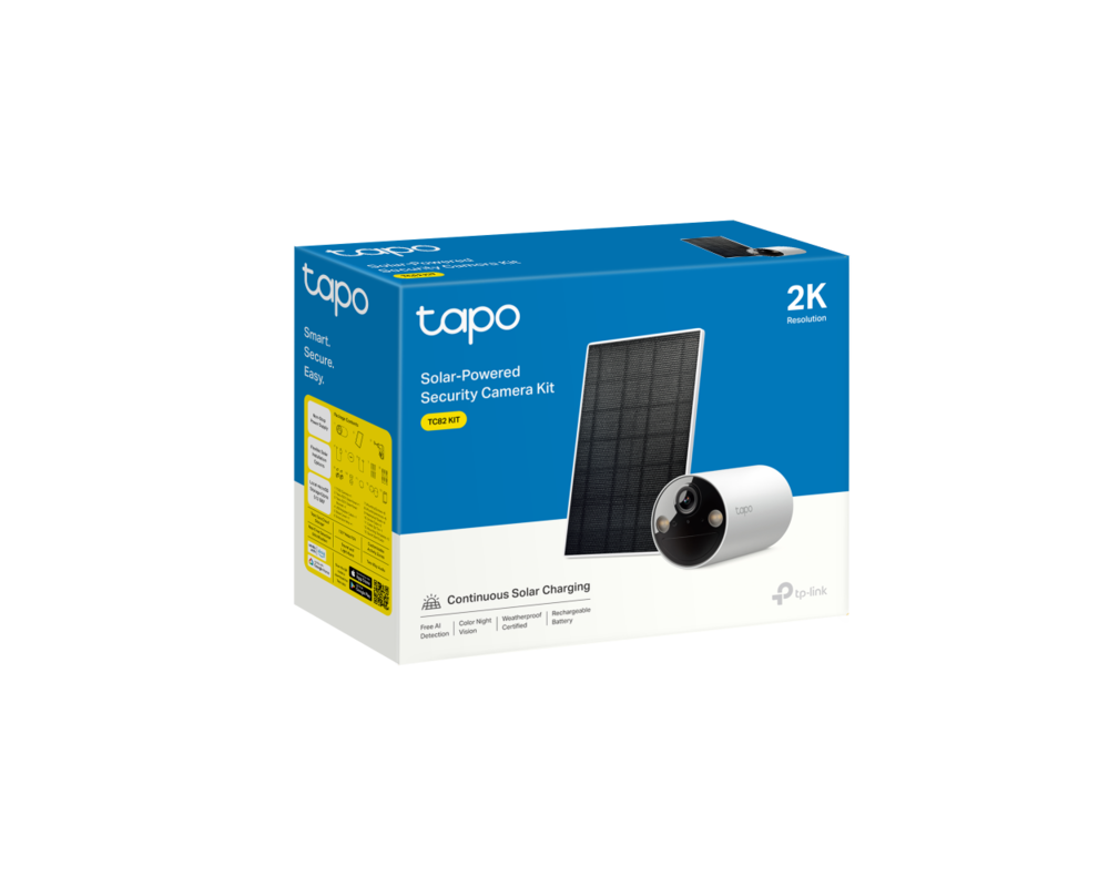Цифрова IP камера Комплект интелигентна безжична охранителна камера със слънчев панел TP-Link Tapo TC82 KIT 19