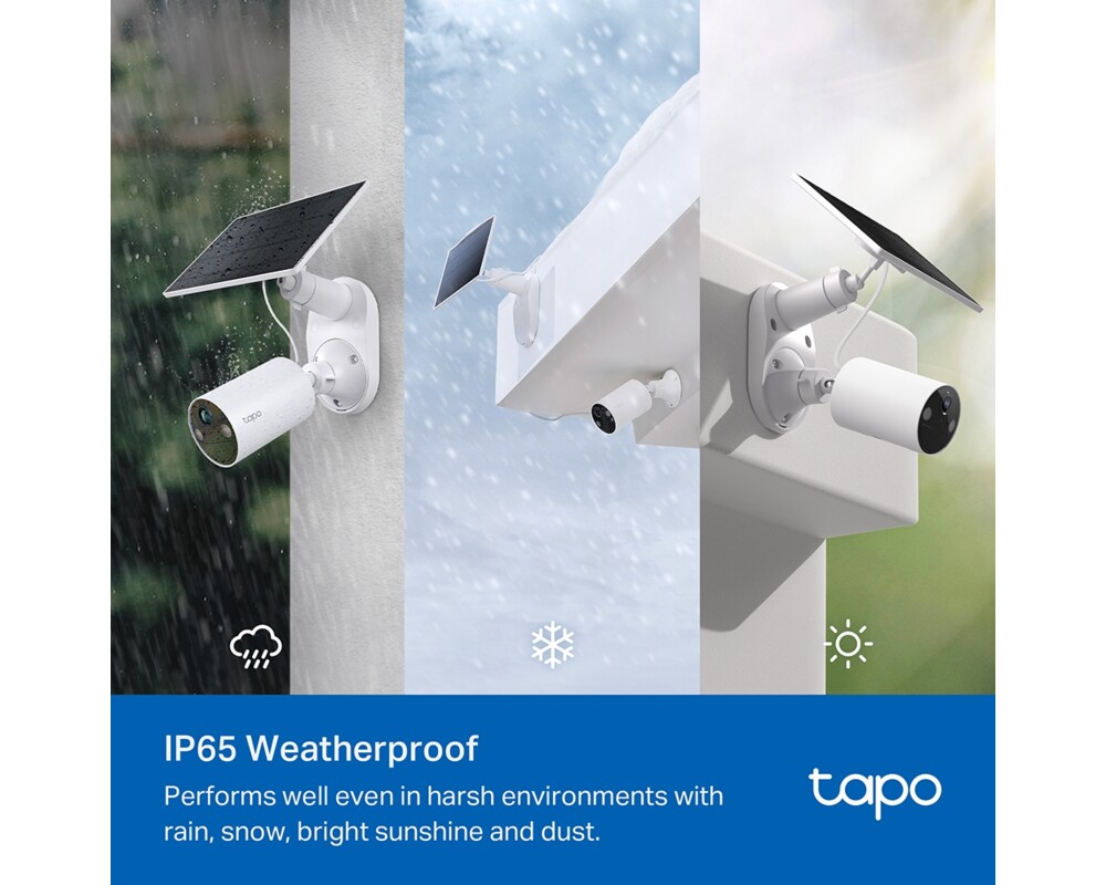 Цифрова IP камера Комплект интелигентна безжична охранителна камера със слънчев панел TP-Link Tapo TC82 KIT 18