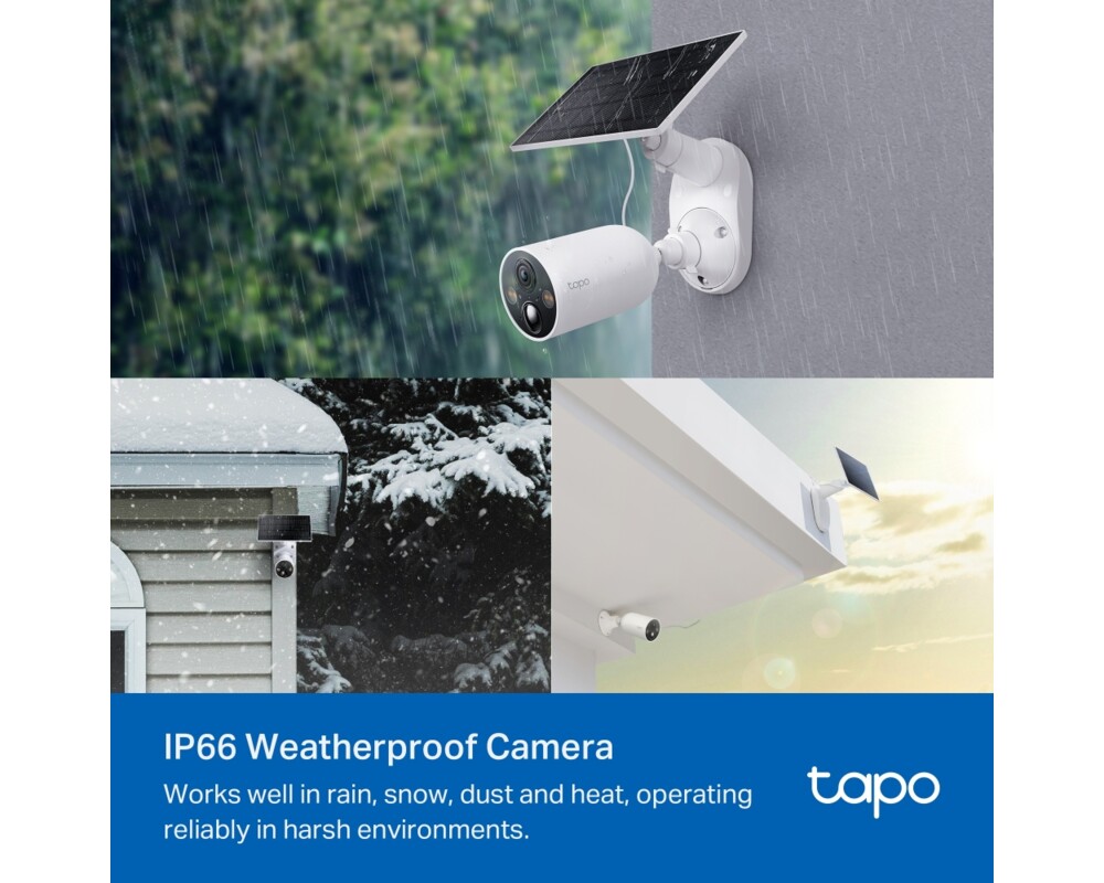 Цифрова IP камера Комплект интелигентна безжична охранителна камера със слънчев панел TP-Link Tapo TC85 KIT 3