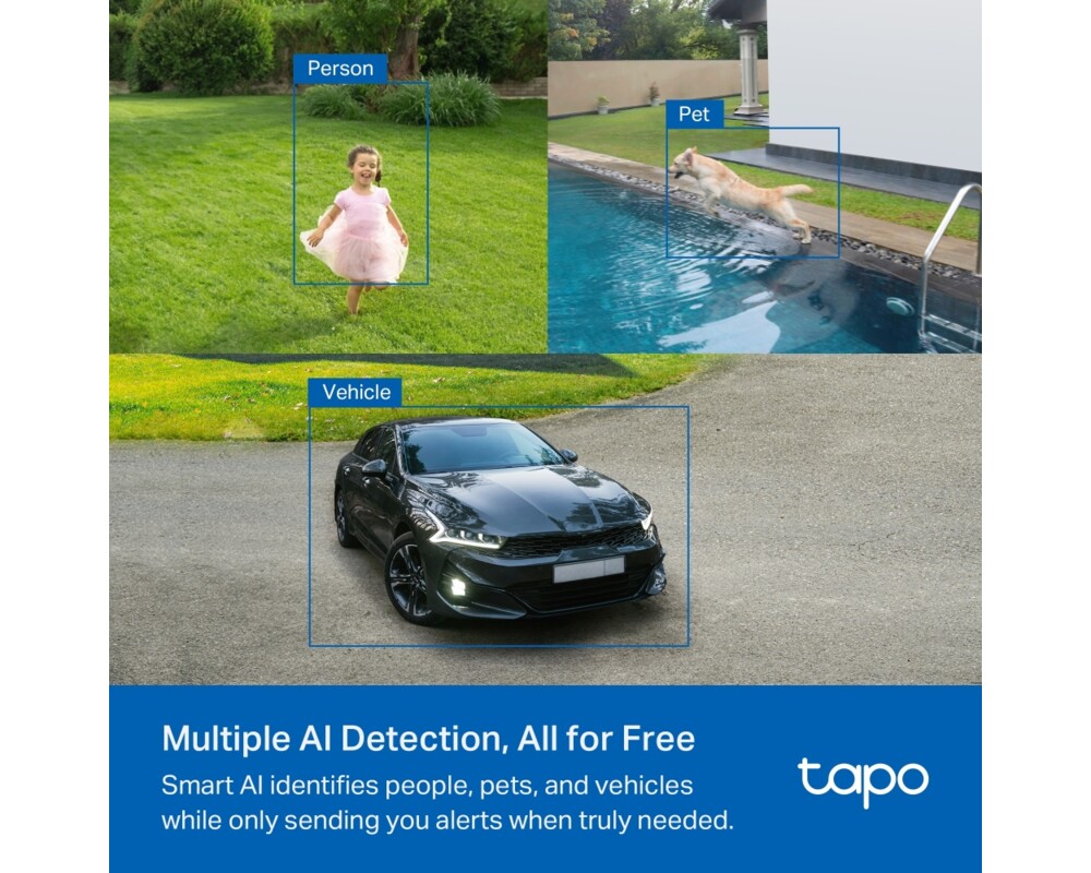 Цифрова IP камера Комплект интелигентна безжична охранителна камера със слънчев панел TP-Link Tapo TC85 KIT 8