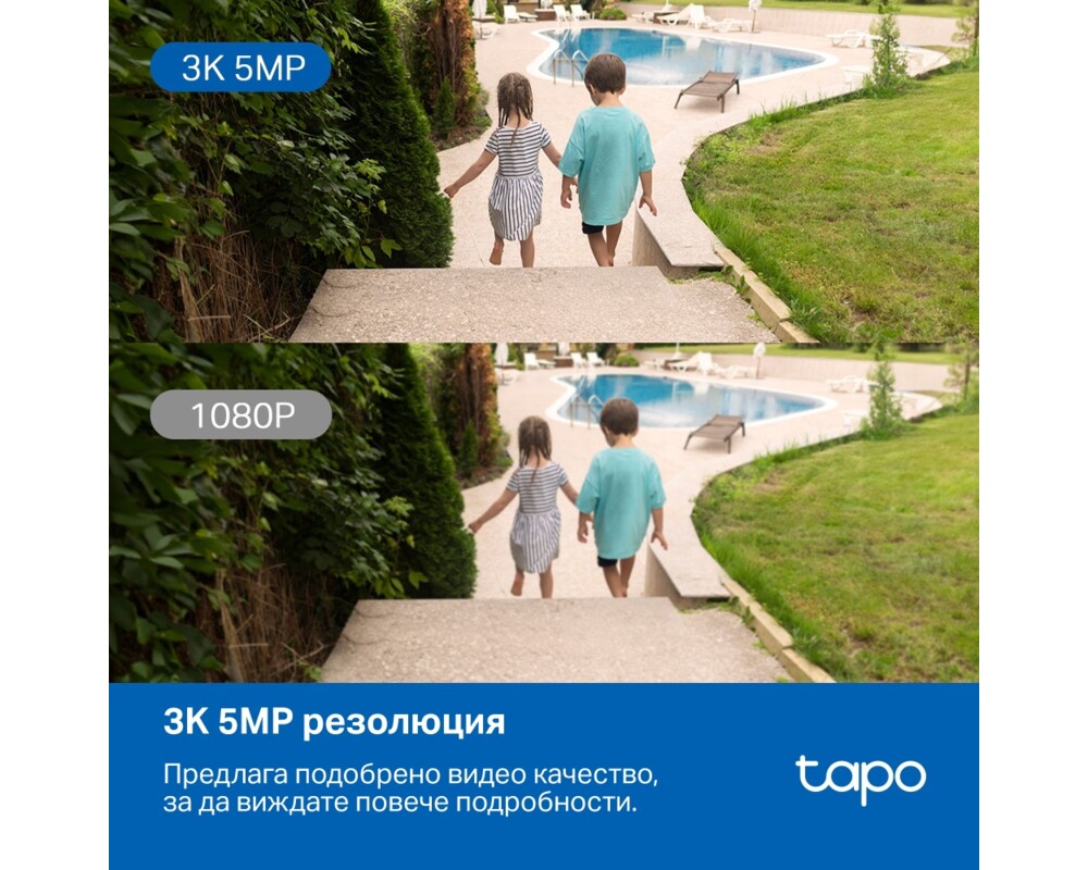 Цифрова IP камера TP-Link Tapo C530WS 3K 5MP панорамна 10