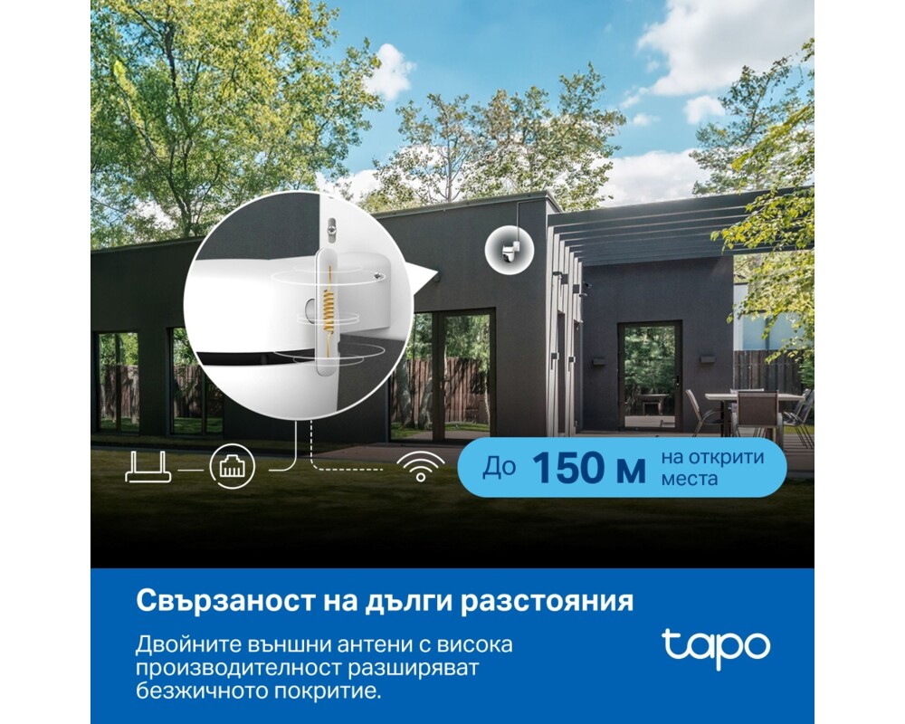 Цифрова IP камера TP-Link Tapo C530WS 3K 5MP панорамна 15