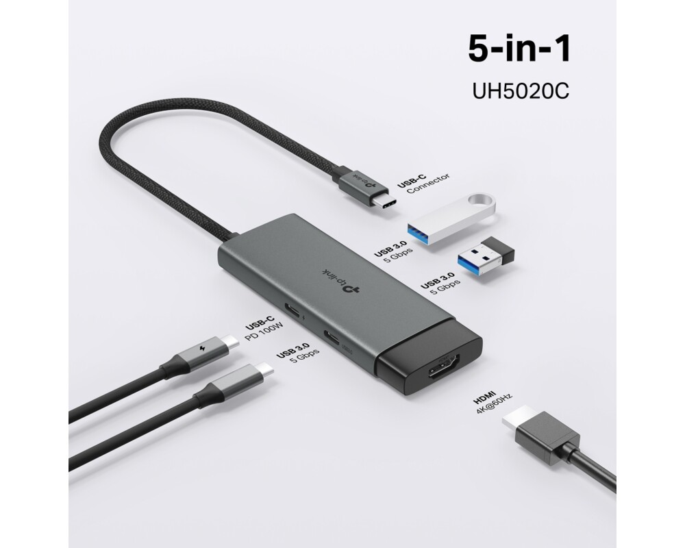 USB хъб TP-Link Type-C 5 в 1 UH5020C 4
