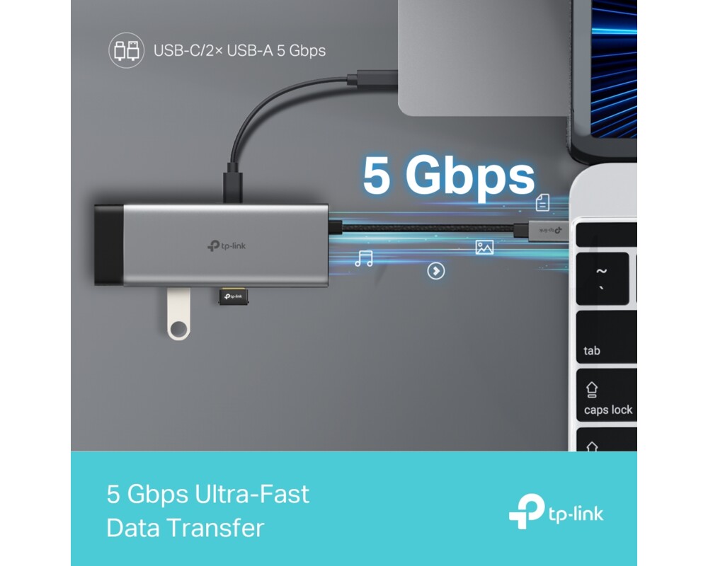 USB хъб TP-Link Type-C 5 в 1 UH5020C 7