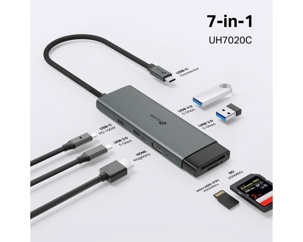 USB хъб TP-Link Type-C 7 в 1 UH7020C 4