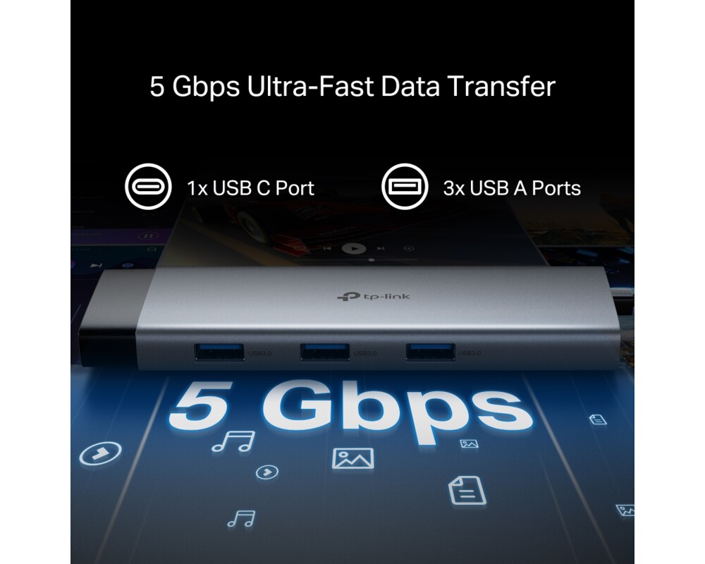 USB хъб TP-Link Type-C 9 в 1 UH9120C 11