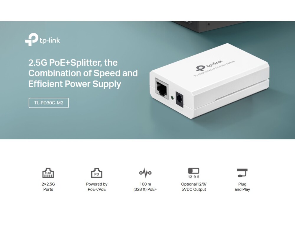 PoE адаптер TP-Link TL-PD30G-M2 2