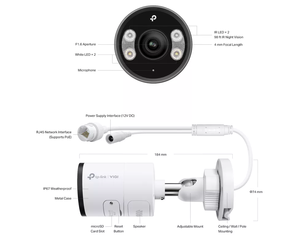 Цифрова IP камера TP-Link VIGI InSight S355(6mm) 7