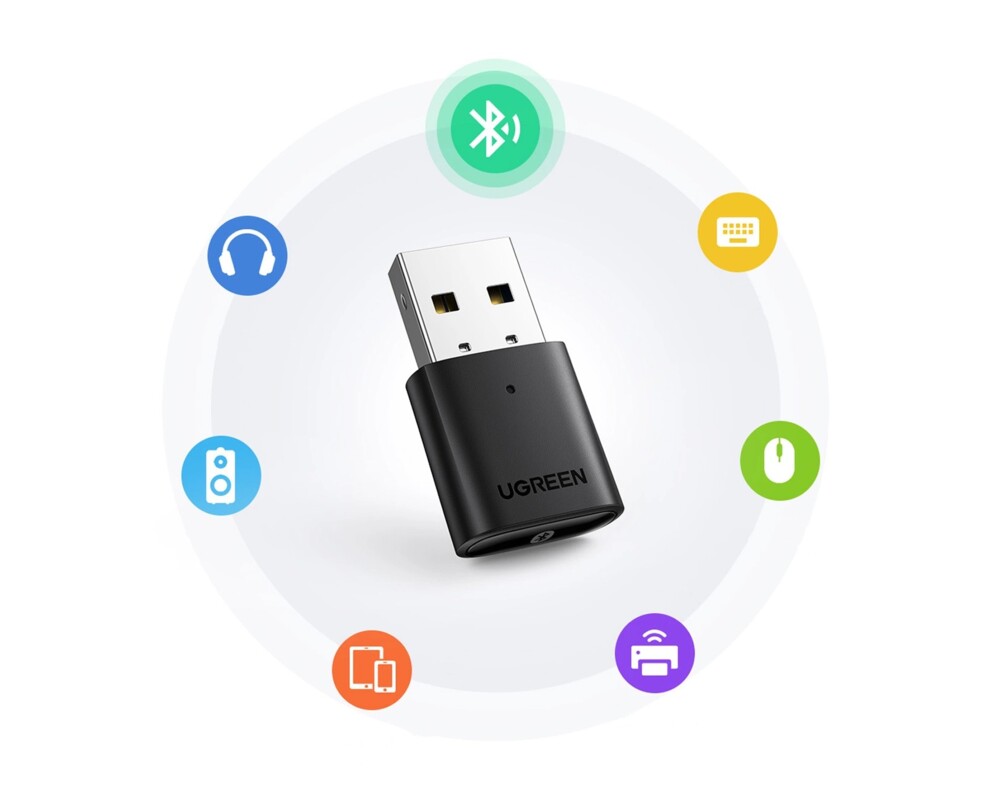 Адаптери Ugreen adapter CM390 Bluetooth 5.0 USB 10м - черен 6