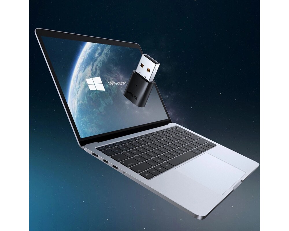 Адаптери Ugreen adapter CM390 Bluetooth 5.0 USB 10м - черен 5