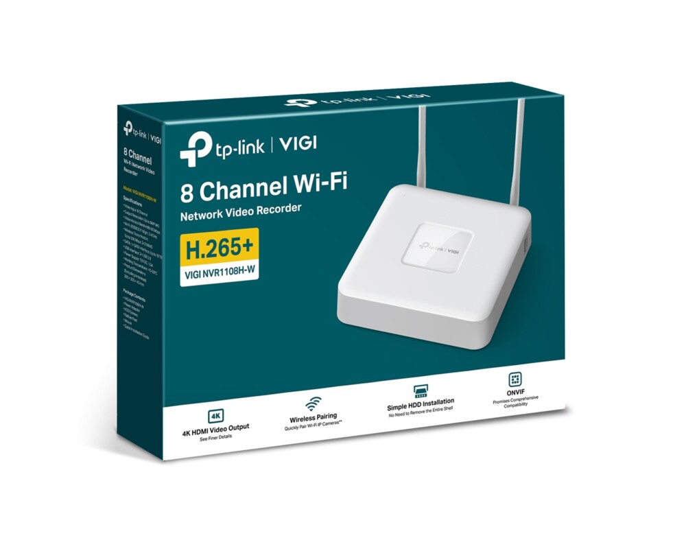 NVR - Цифрово записващо у-во TP-Link VIGI NVR1108H-W 8-канален 4
