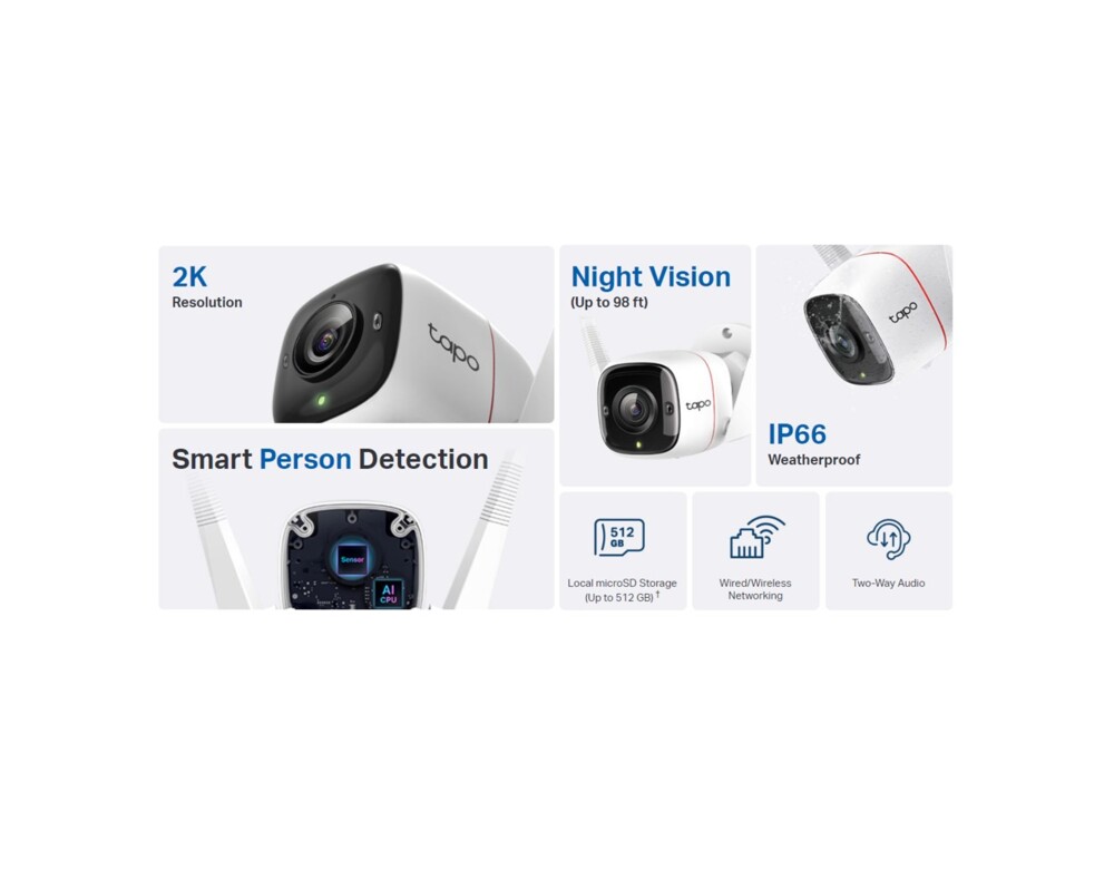 Цифрова IP камера TP-Link Tapo C310P2 16