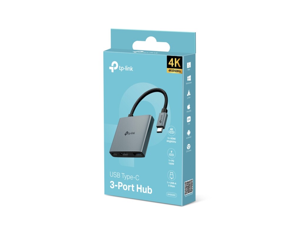 USB хъб TP-Link Type-C 3 в 1 UH3020C 10