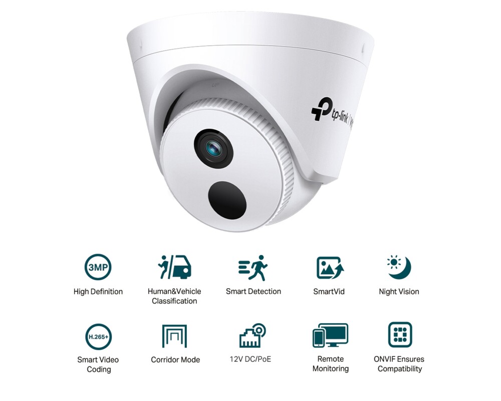 Цифрова IP камера TP-Link 3MP Turret Network Camera VIGI C430I(4mm) 2